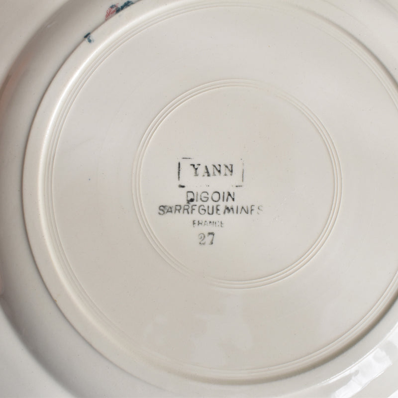Vintage Plate Digoin & Sarreguemines Yann F