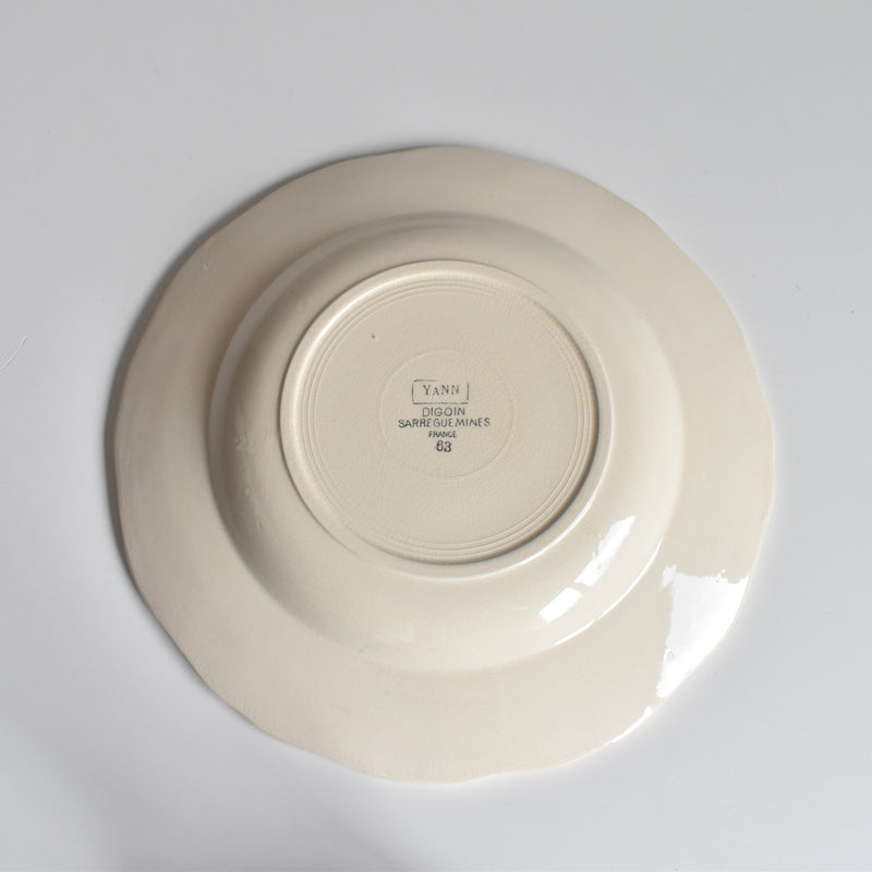 Vintage Deep Plate Digoin & Sarreguemines Yann