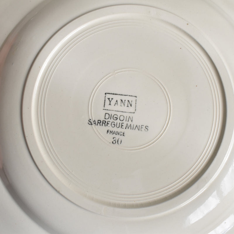 Vintage Deep Plate Digoin & Sarreguemines Yann