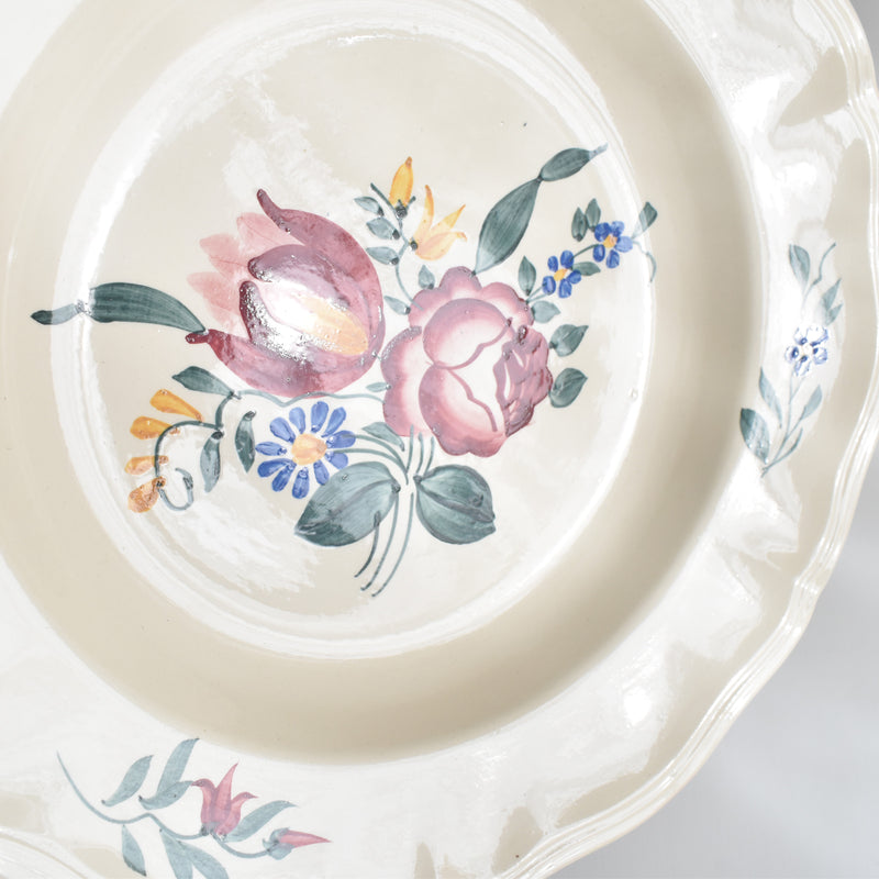 Vintage Deep Plate Digoin & Sarreguemines Yann