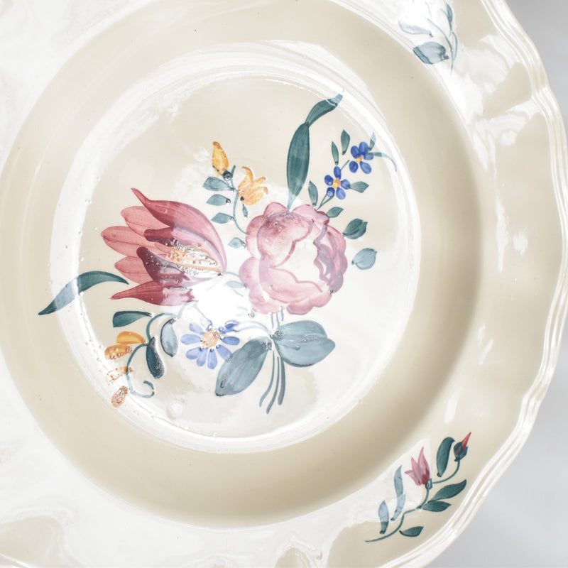 Vintage Deep Plate Digoin & Sarreguemines Yann