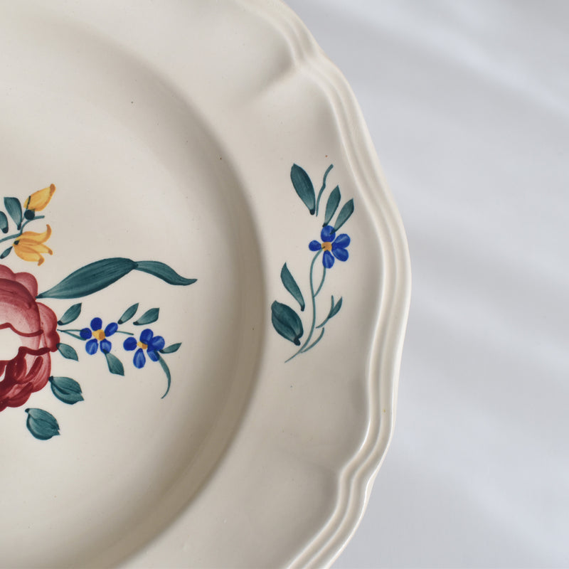 Vintage Deep Plate Digoin & Sarreguemines Yann