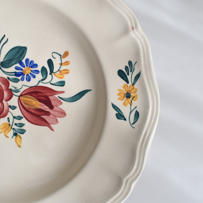 Vintage Deep Plate Digoin & Sarreguemines Yann