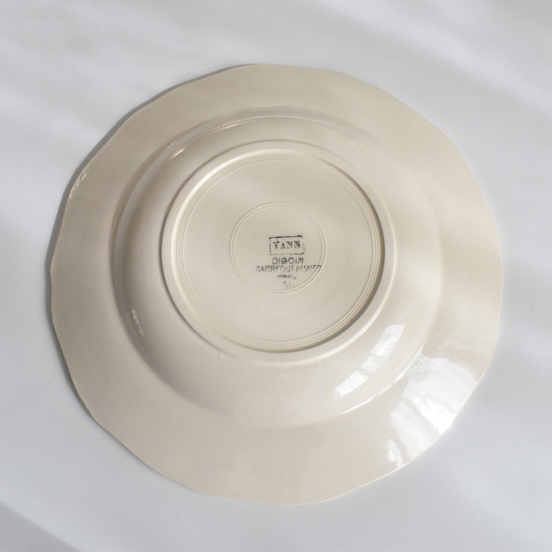 Vintage Deep Plate Digoin & Sarreguemines Yann