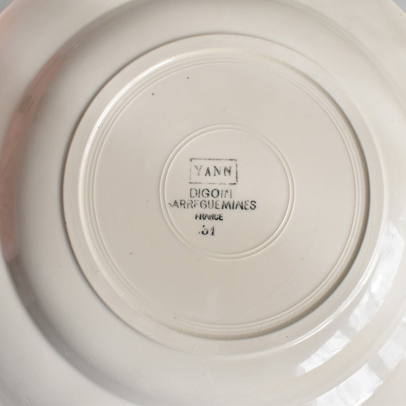 Vintage Deep Plate Digoin & Sarreguemines Yann