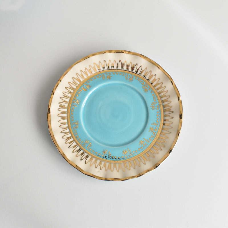 ヴィンテージチョコレートカップ＆ソーサー A.Dressinval ア.ドラサンヴァル ライトブルー