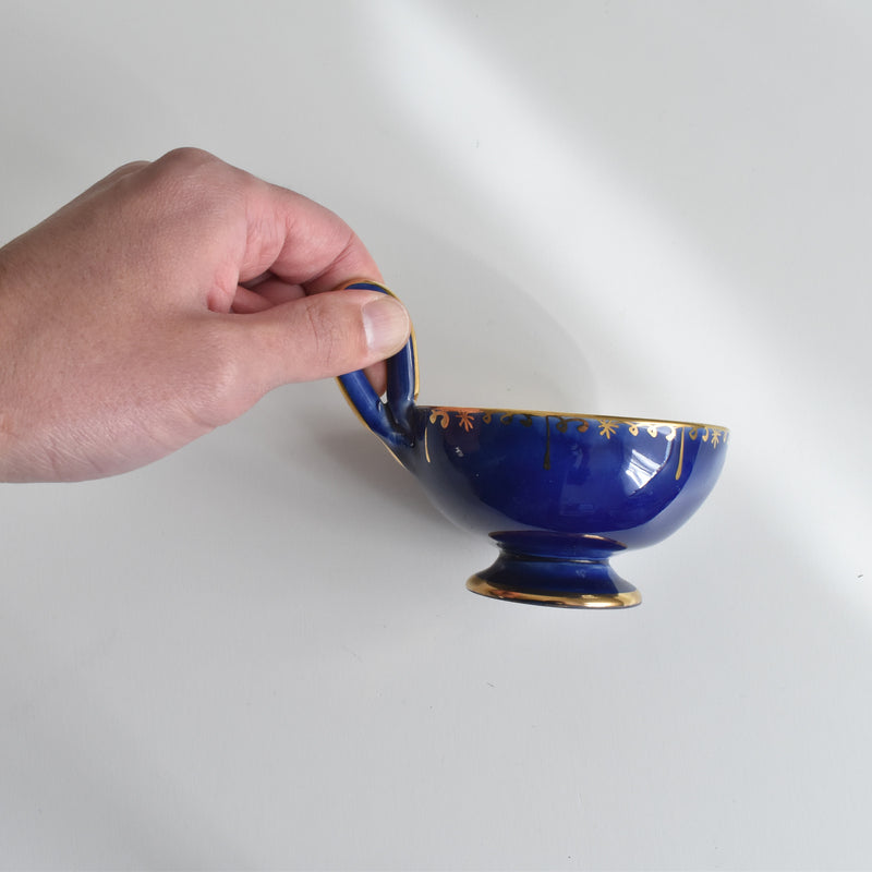 ヴィンテージコーヒーカップ＆ソーサー A.Dressinval ア.ドラサンヴァル ブルー