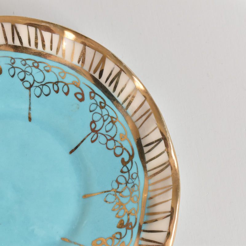 ヴィンテージコーヒーカップ＆ソーサー A.Dressinval ア.ドラサンヴァル ライトブルー