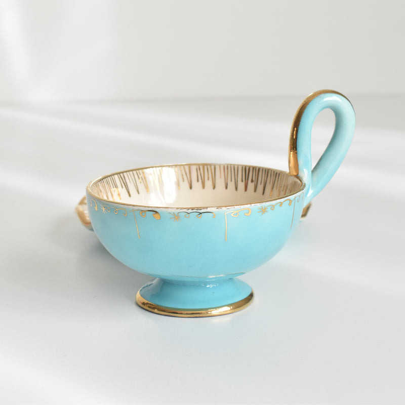 ヴィンテージコーヒーカップ＆ソーサー A.Dressinval ア.ドラサンヴァル ライトブルー