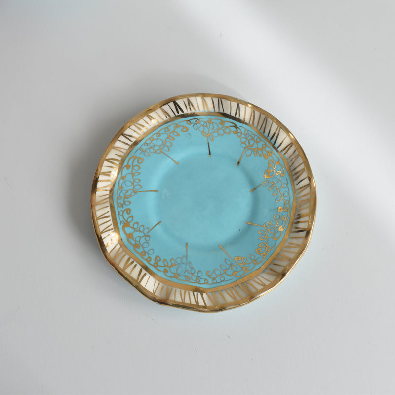 ヴィンテージコーヒーカップ＆ソーサー A.Dressinval ア.ドラサンヴァル ライトブルー