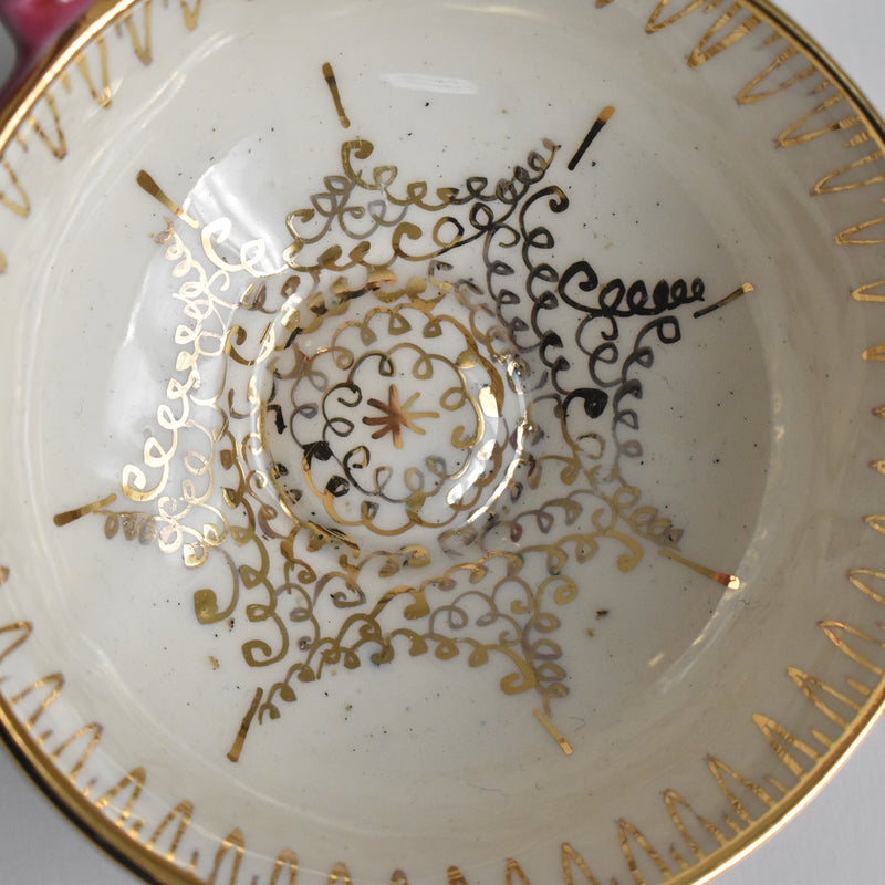 ヴィンテージコーヒーカップ＆ソーサー A.Dressinval ア.ドラサンヴァル ピンク