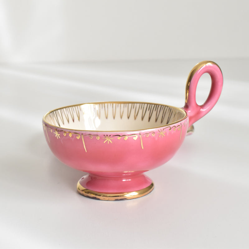 ヴィンテージコーヒーカップ＆ソーサー A.Dressinval ア.ドラサンヴァル ピンク