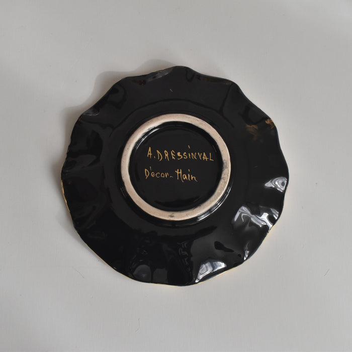 ヴィンテージコーヒーカップ＆ソーサー A.Dressinval ア.ドラサンヴァル ブラック