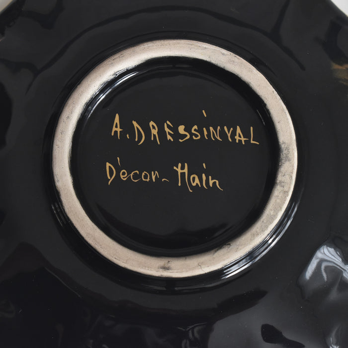 ヴィンテージコーヒーカップ＆ソーサー A.Dressinval ア.ドラサンヴァル ブラック