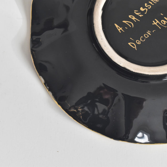 ヴィンテージコーヒーカップ＆ソーサー A.Dressinval ア.ドラサンヴァル ブラック