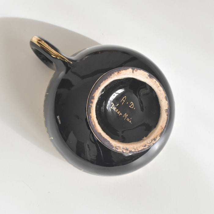 ヴィンテージコーヒーカップ＆ソーサー A.Dressinval ア.ドラサンヴァル ブラック