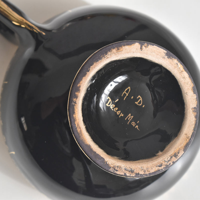 ヴィンテージコーヒーカップ＆ソーサー A.Dressinval ア.ドラサンヴァル ブラック