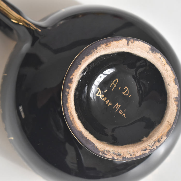 ヴィンテージコーヒーカップ＆ソーサー A.Dressinval ア.ドラサンヴァル ブラック