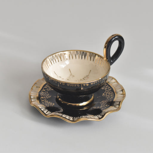 ヴィンテージコーヒーカップ＆ソーサー A.Dressinval ア.ドラサンヴァル ブラック