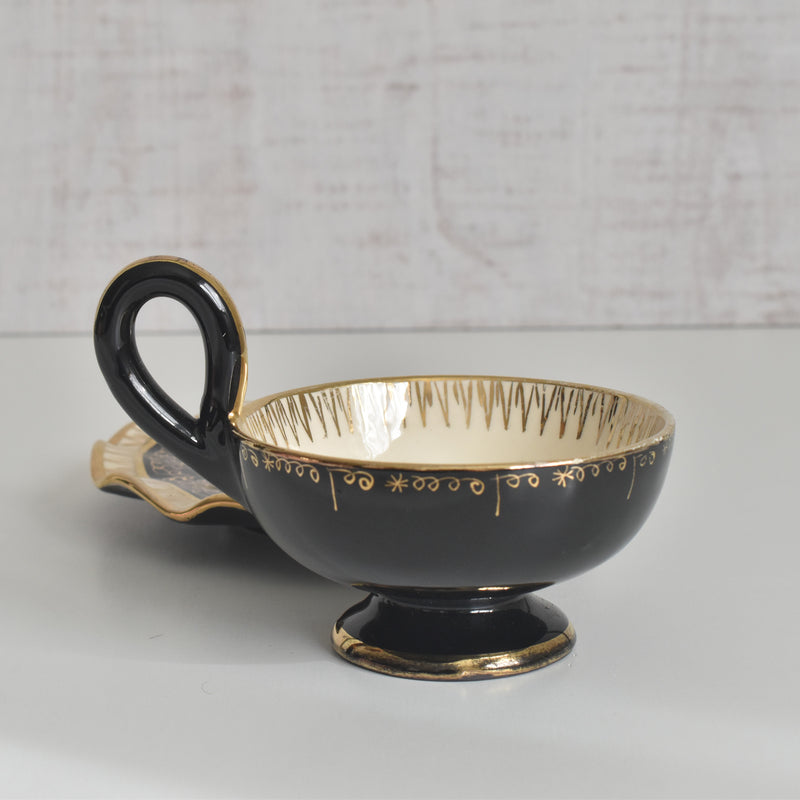 ヴィンテージコーヒーカップ＆ソーサー A.Dressinval ア.ドラサンヴァル ブラック