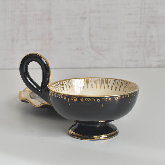 ヴィンテージコーヒーカップ＆ソーサー A.Dressinval ア.ドラサンヴァル ブラック