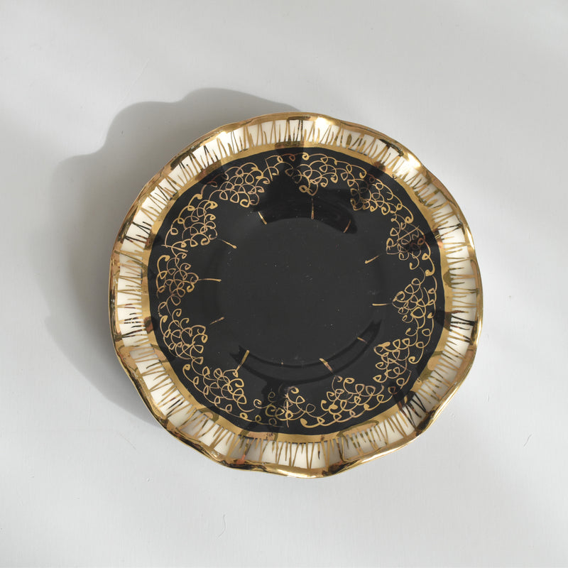 ヴィンテージコーヒーカップ＆ソーサー A.Dressinval ア.ドラサンヴァル ブラック