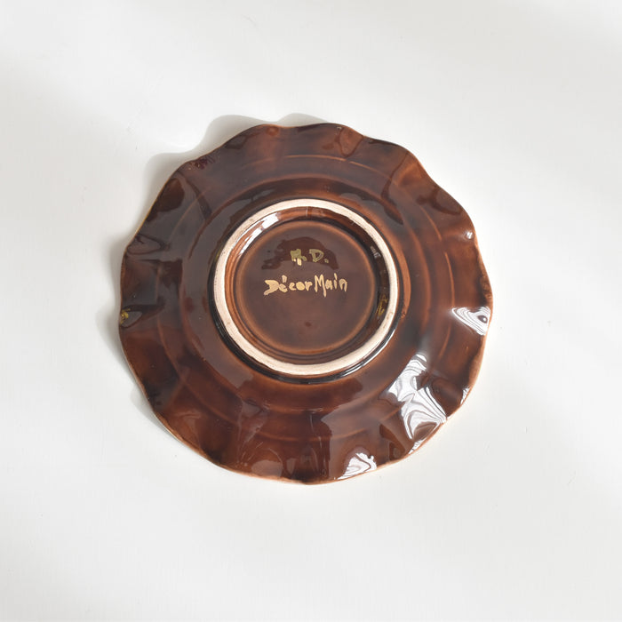 ヴィンテージコーヒーカップ＆ソーサー A.Dressinval ア.ドラサンヴァル ブラウン