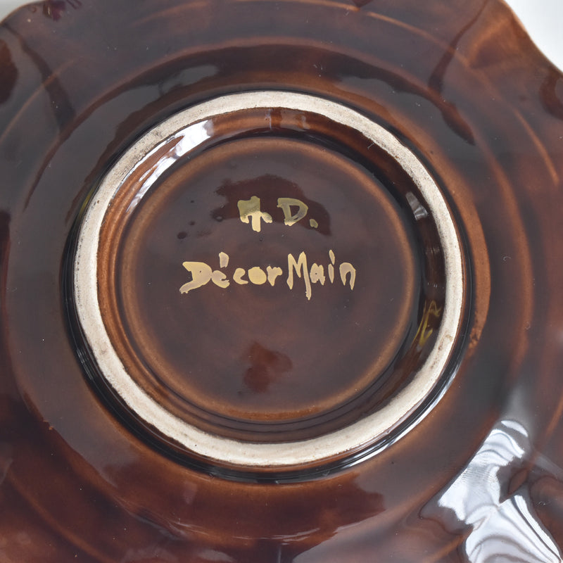 ヴィンテージコーヒーカップ＆ソーサー A.Dressinval ア.ドラサンヴァル ブラウン