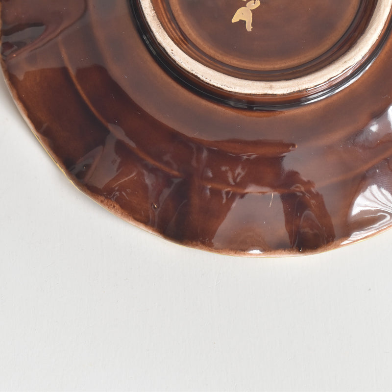 ヴィンテージコーヒーカップ＆ソーサー A.Dressinval ア.ドラサンヴァル ブラウン