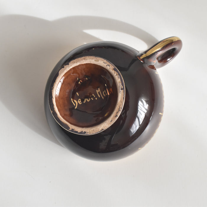 ヴィンテージコーヒーカップ＆ソーサー A.Dressinval ア.ドラサンヴァル ブラウン