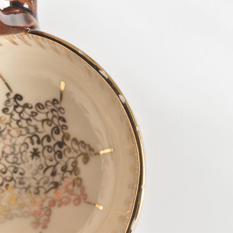 ヴィンテージコーヒーカップ＆ソーサー A.Dressinval ア.ドラサンヴァル ブラウン