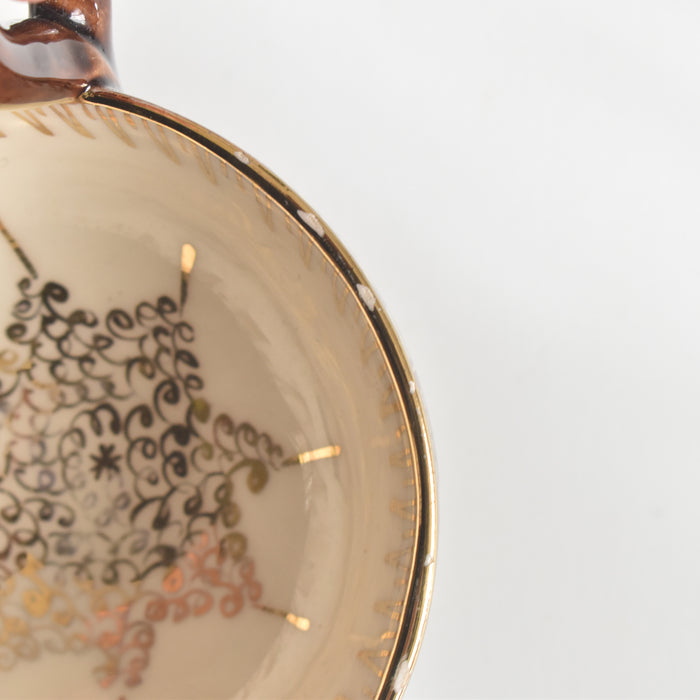 ヴィンテージコーヒーカップ＆ソーサー A.Dressinval ア.ドラサンヴァル ブラウン