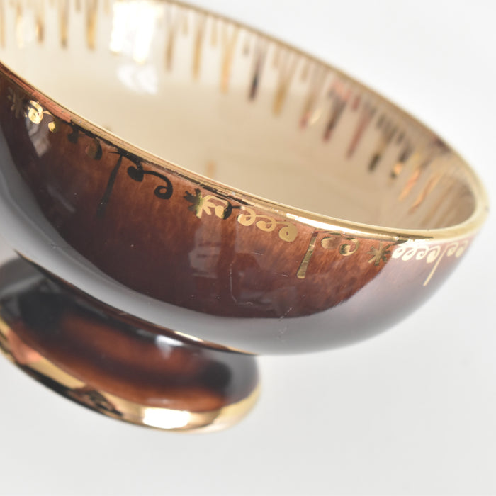 ヴィンテージコーヒーカップ＆ソーサー A.Dressinval ア.ドラサンヴァル ブラウン