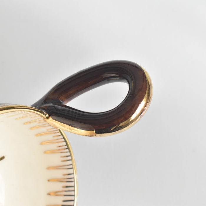 ヴィンテージコーヒーカップ＆ソーサー A.Dressinval ア.ドラサンヴァル ブラウン