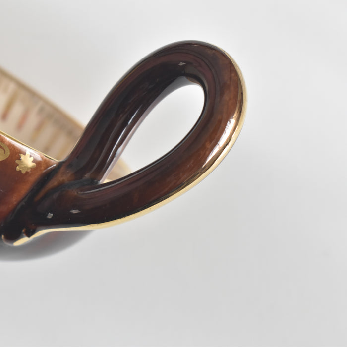 ヴィンテージコーヒーカップ＆ソーサー A.Dressinval ア.ドラサンヴァル ブラウン