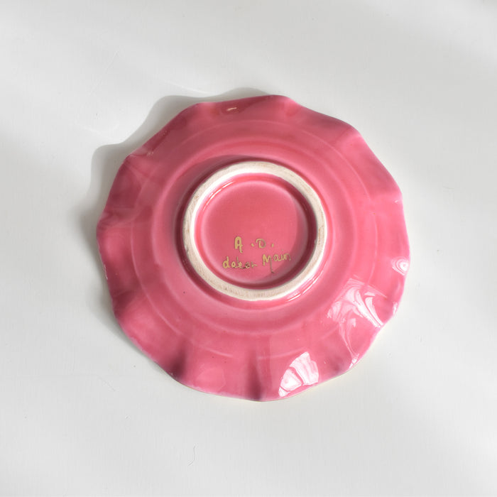 ヴィンテージコーヒーカップ＆ソーサー A.Dressinval ア.ドラサンヴァル ピンク