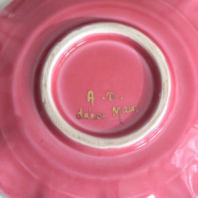 ヴィンテージコーヒーカップ＆ソーサー A.Dressinval ア.ドラサンヴァル ピンク