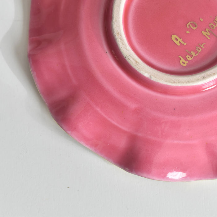 ヴィンテージコーヒーカップ＆ソーサー A.Dressinval ア.ドラサンヴァル ピンク