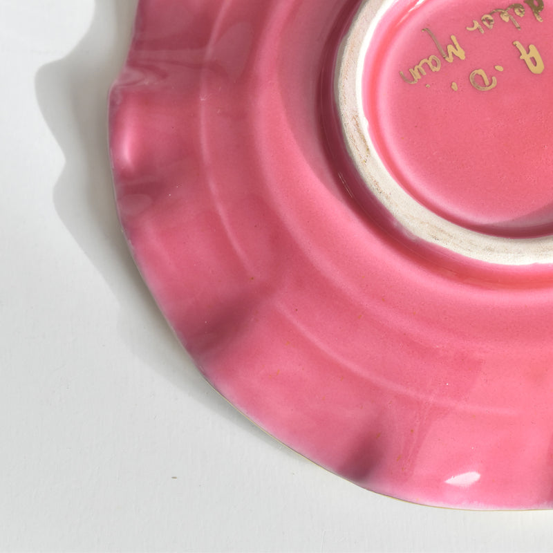 ヴィンテージコーヒーカップ＆ソーサー A.Dressinval ア.ドラサンヴァル ピンク