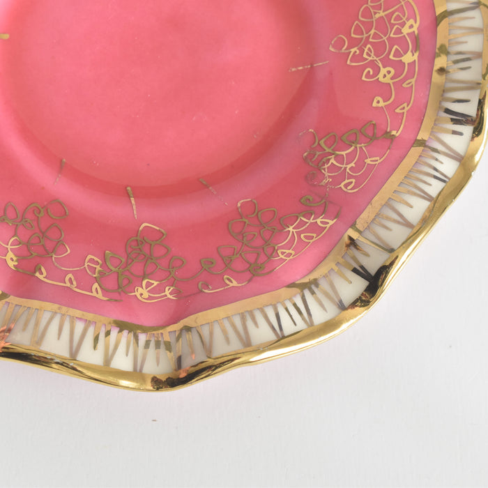 ヴィンテージコーヒーカップ＆ソーサー A.Dressinval ア.ドラサンヴァル ピンク