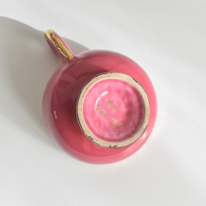 ヴィンテージコーヒーカップ＆ソーサー A.Dressinval ア.ドラサンヴァル ピンク