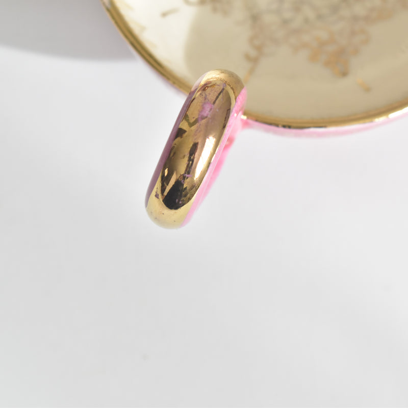 ヴィンテージコーヒーカップ＆ソーサー A.Dressinval ア.ドラサンヴァル ピンク