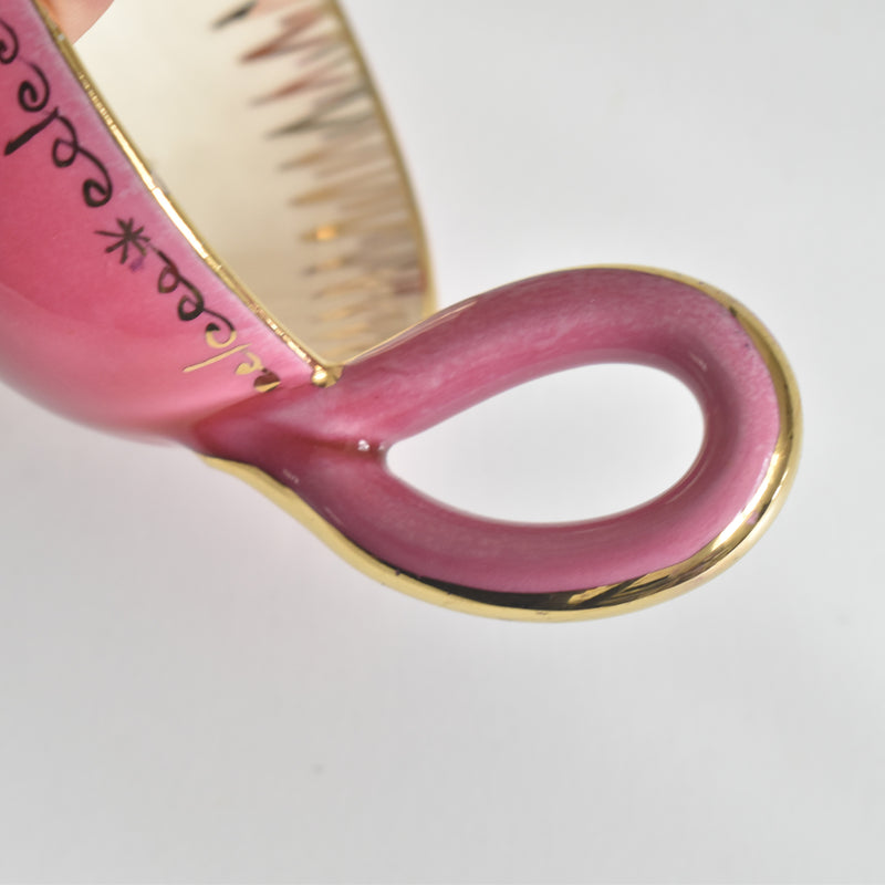 ヴィンテージコーヒーカップ＆ソーサー A.Dressinval ア.ドラサンヴァル ピンク