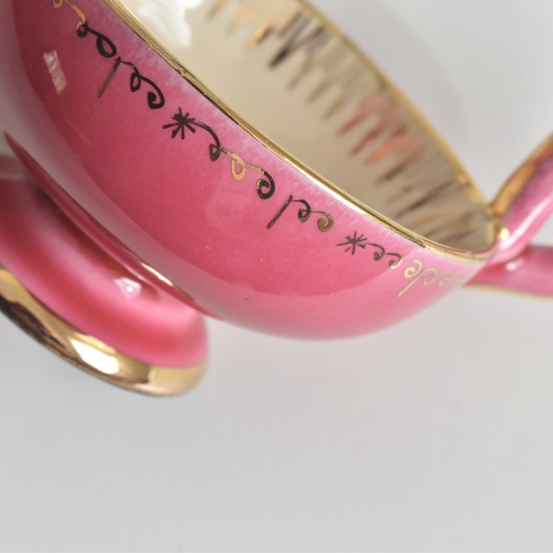 ヴィンテージコーヒーカップ＆ソーサー A.Dressinval ア.ドラサンヴァル ピンク