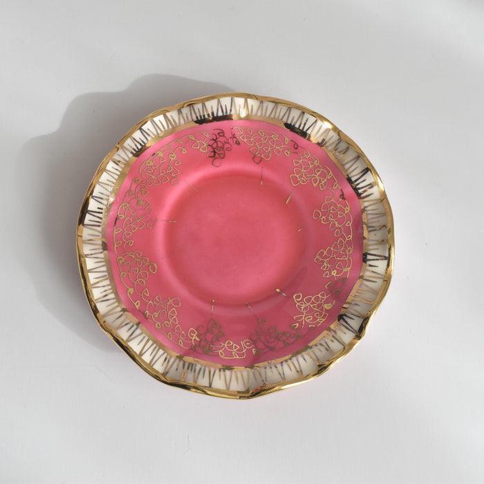 ヴィンテージコーヒーカップ＆ソーサー A.Dressinval ア.ドラサンヴァル ピンク