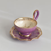 ヴィンテージコーヒーカップ＆ソーサー A.Dressinval ア.ドラサンヴァル パープル