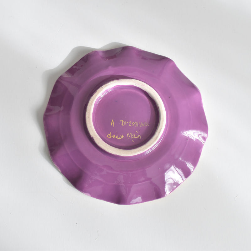 ヴィンテージコーヒーカップ＆ソーサー A.Dressinval ア.ドラサンヴァル パープル