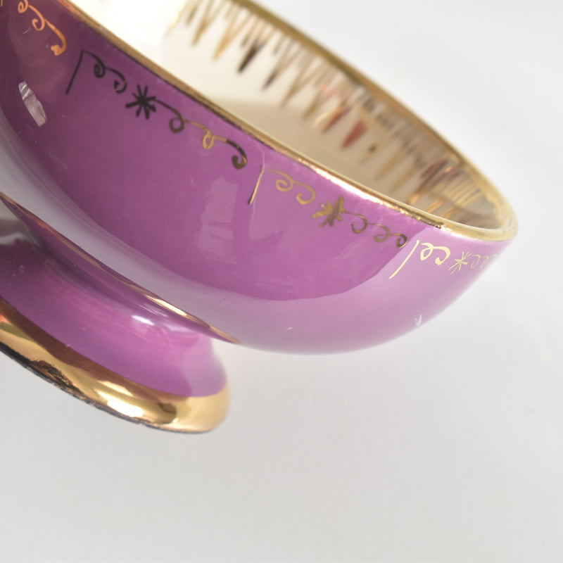 ヴィンテージコーヒーカップ＆ソーサー A.Dressinval ア.ドラサンヴァル パープル