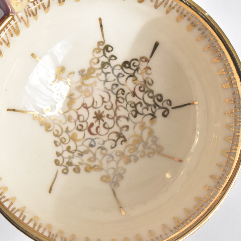 ヴィンテージコーヒーカップ＆ソーサー A.Dressinval ア.ドラサンヴァル パープル