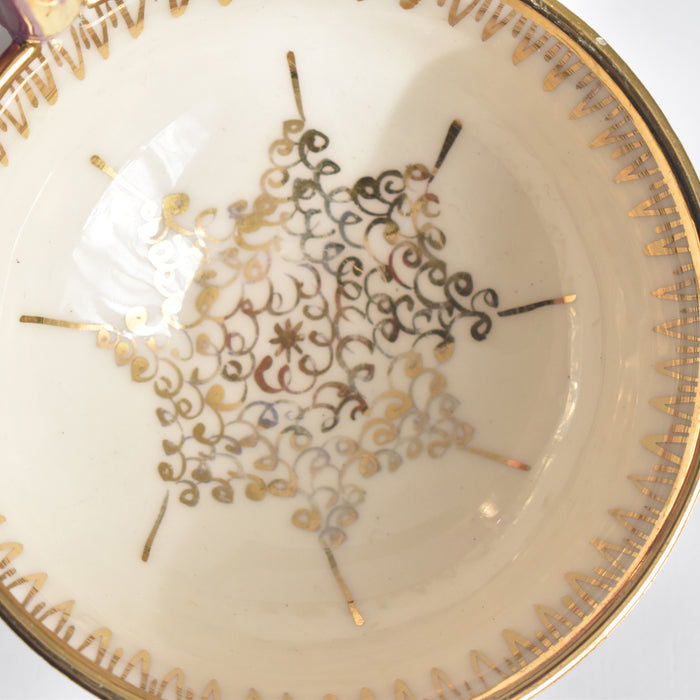 ヴィンテージコーヒーカップ＆ソーサー A.Dressinval ア.ドラサンヴァル パープル